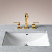Caloria Double Washstand — FORGED BRASS / Italian Carrara marble / RECTANGLE-72