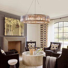 Keir Round Crystal Ring Chandelier 31