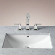 Caloria Double Washstand — FORGED PEWTER / Italian Carrara marble / RECTANGLE-60