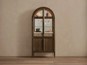 Hettina Solid Oak Wood Bar Cabinet 36