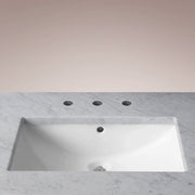 Caloria Double Washstand — FORGED PEWTER / Italian Carrara marble / RECTANGLE-72