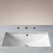Caloria Washstand — FORGED PEWTER / CARRARA / RECTANGLE