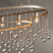 Aubrey Oval Crystal Ball 7 Light Chandelier