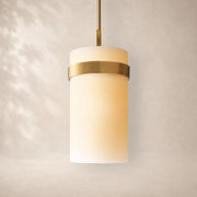 Viremont Modern Milk Glass Rod Pendant Light 8”D