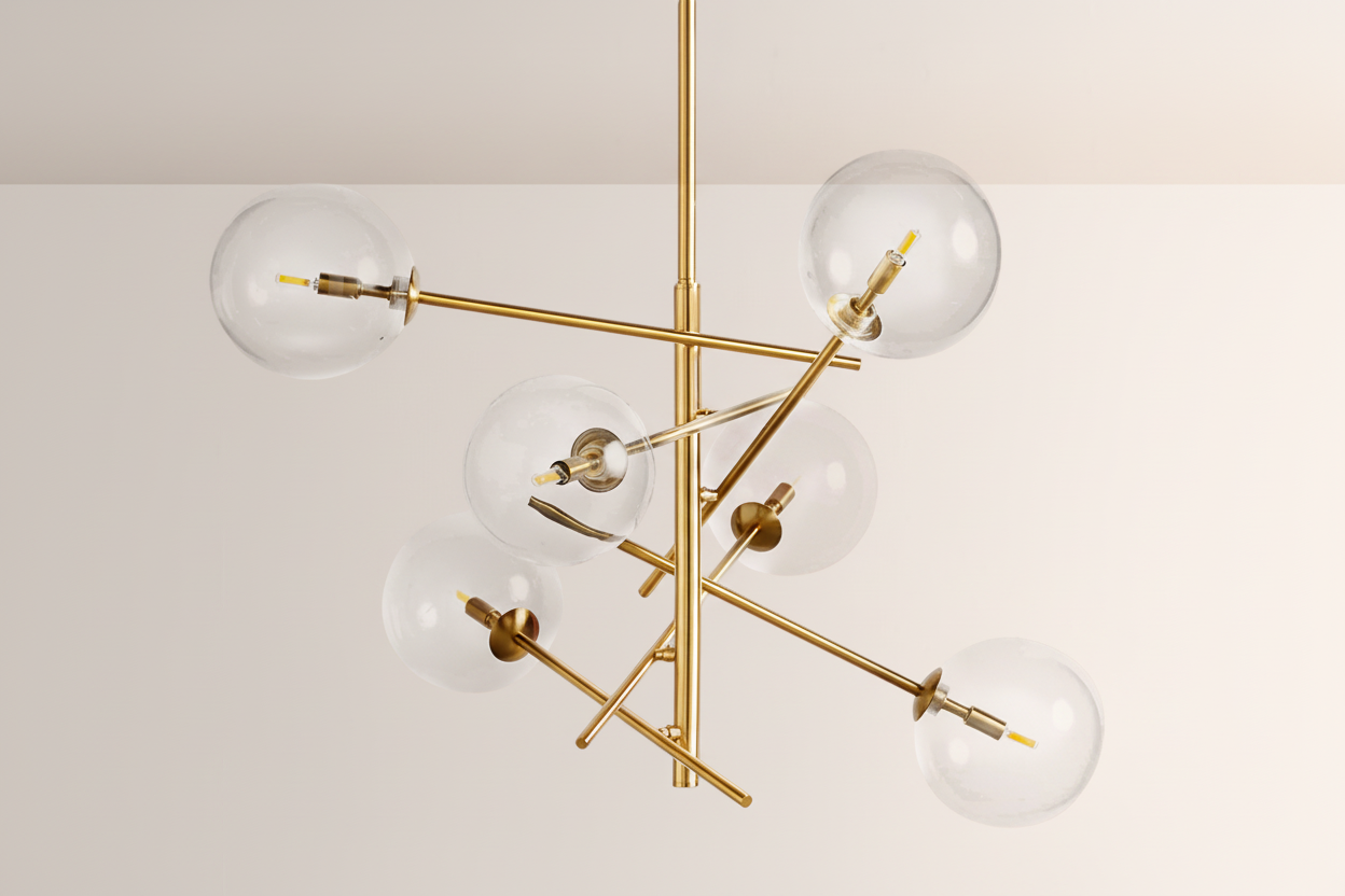 Modern Apolo Glass Ball Chandelier-kimoylights