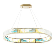 Marin Oval Colorful Crystal Chandelier Lighting 42“