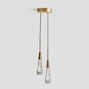 Soltaire Crystal Pendant 1 light 2 lights
