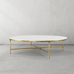 Thaddeus Marble Round Coffee Table 55