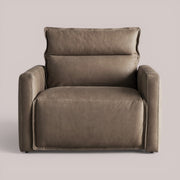Pevona Leather Motion Recliner — LANIE TAUPE