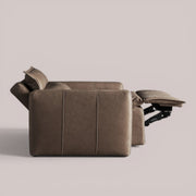 Pevona Leather Motion Recliner — LANIE TAUPE