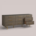 Favera Nine-Drawer Dresser — SMOKE / BLUESTONE