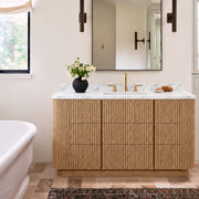 Ethoria Single Extra-Wide Vanity — NATURAL OAK / RECTANGLE