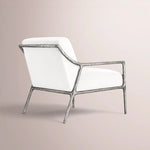 Caloria Slope Arm Chair — FORGED PEWTER / SNOW WHITE