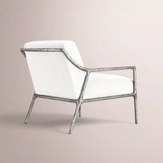 Caloria Slope Arm Chair — FORGED PEWTER / SNOW WHITE