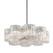 Riva 8Light Organic Glass Chandelier 32”D