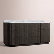 Ethoria Double Vanity — BLACK OAK / CARRARA / OVAL