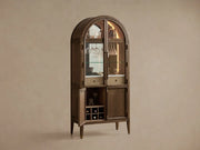 Hettina Solid Oak Wood Bar Cabinet 36