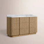 Ethoria Single Extra-Wide Vanity — NATURAL OAK / OVAL