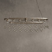 Aubrey Oval Crystal Ball 7 Light Chandelier