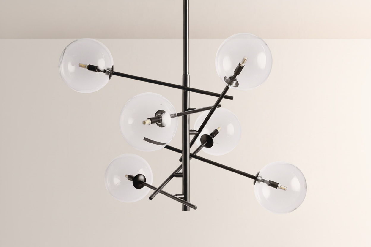 Modern Apolo Glass Ball Chandelier -kimoylights
