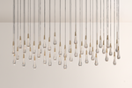 Raindrop Glass Solitaire Linear Chandelier -kimoylights