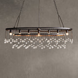 Aubrey Oval Crystal Ball 7 Light Chandelier
