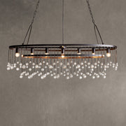 Aubrey Oval Crystal Ball 7 Light Chandelier