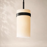 Viremont Modern Milk Glass Rod Pendant Light 8”D