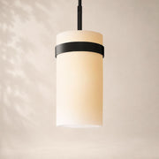 Viremont Modern Milk Glass Rod Pendant Light 8”D