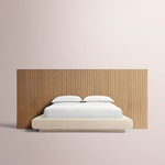 Ethoria Wide Extended Panel Bed with Fabric Base