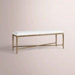 Caloria Fabric End-of-Bed Bench — FORGED BRASS / 48
