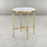 Thaddeus Marble Round Side Table 18