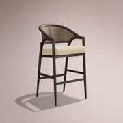 Aylora Stool — MOCHA & PROMISE ECRU / BARSTOOL
