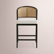 Aylora Armless Counter Stool — BLACK DRIFTED & NOMAD SNOW