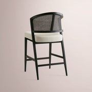 Aylora Armless Counter Stool — BLACK DRIFTED & NOMAD SNOW