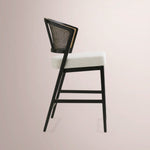 Aylora Armless Counter Stool — BLACK DRIFTED & NOMAD SNOW
