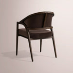Aylora Upholstered Back Dining Arm Chair — MOCHA & BANKS MOCHA