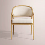 Aylora Upholstered Back Dining Arm Chair — HONEY & NOMAD SNOW