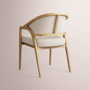 Aylora Upholstered Back Dining Arm Chair — HONEY & NOMAD SNOW