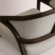 Aylora Upholstered Back Dining Arm Chair — MOCHA & PROMISE ECRU