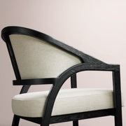 Aylora Upholstered Back Counter Stool — BLACK DRIFTED & NOMAD SNOW