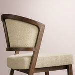 Aylora Upholstered Back Armless Counter Stool — MOCHA & PROMISE ECRU