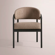 Holven Dining Chair — TAREK COCOA / VESUVIO BLACK