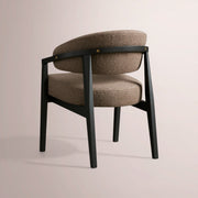 Holven Dining Chair — TAREK COCOA / VESUVIO BLACK