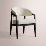 Holven Dining Chair — MATERA CASHMERE / VESUVIO BLACK