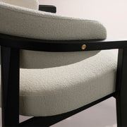 Holven Dining Chair — MATERA CASHMERE / VESUVIO BLACK