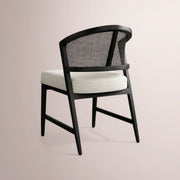 Aylora Dining Side Chair — BLACK DRIFTED & NOMAD SNOW