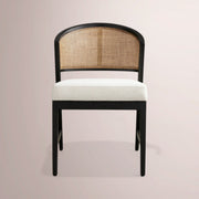Aylora Dining Side Chair — BLACK DRIFTED & NOMAD SNOW