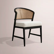 Aylora Dining Side Chair — BLACK DRIFTED & NOMAD SNOW