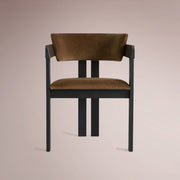 Revora Dining Arm Chair — VESUVIO BLACK & BANKS COCOA